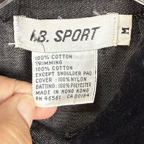 Vintage I.B. Sport 90s Ribbed Denim Embellished Western Style Pullover Top Sz M - Picture 6 of 6